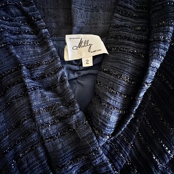 Milly 2 Emilie Wrap Dress Navy Shimmer (No Belt) - Picture 5 of 5